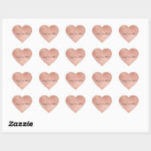Sticker Cœur Rose chic Mariage en dentelle or (Feuille)