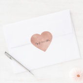 Sticker Cœur Rose chic Mariage en dentelle or (Enveloppe)