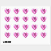 Sticker Cœur Rose douce Fleur d'amour (Feuille)