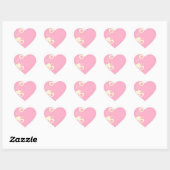 Sticker Coeur rose Eyelet Arrière - plan (Feuille)