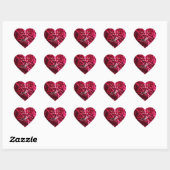 STICKER CŒUR ROSE FUCHSIA CÉRÉBRAGE COEUR MARIAGE ENREGISTRER L (Feuille)