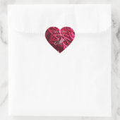 STICKER CŒUR ROSE FUCHSIA CÉRÉBRAGE COEUR MARIAGE ENREGISTRER L (Sac)