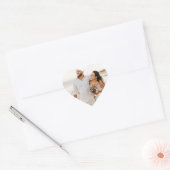 Sticker Cœur Rose Gold Foil Confetti Mariage Photo (Enveloppe)