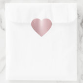 Sticker Cœur Rose Gold Moderne Élégant Blanc tendance Modèle (Sac)