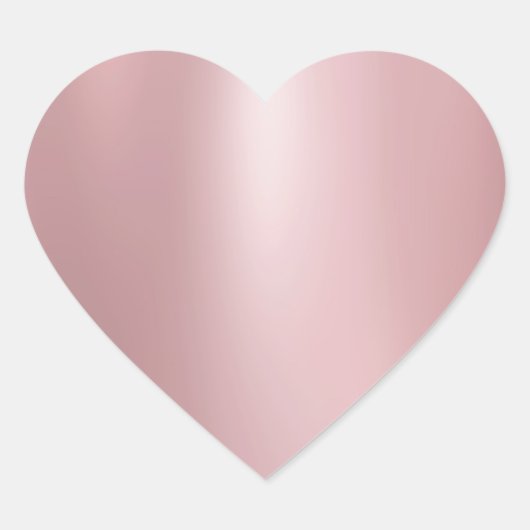 Sticker Cœur Rose Gold Moderne Élégant Blanc tendance Modèle (Devant)