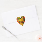 Sticker Cœur Rose jaune (Enveloppe)