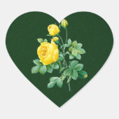 Sticker Cœur Rose jaune et rose (Devant)