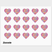 Sticker Coeur rose Lotsa Cupcakes (Feuille)