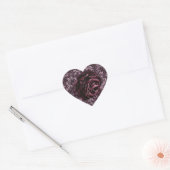 Sticker Cœur Rose Mandala (Enveloppe)