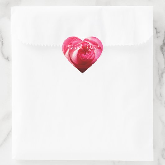 Sticker Cœur Rose Merci (Sac)