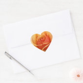 Sticker Cœur Rose orange (Enveloppe)