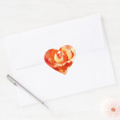 Sticker Cœur Rose orange clair (Enveloppe)