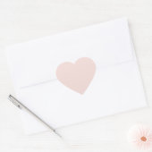 Sticker Cœur Rose poudré uni (Enveloppe)