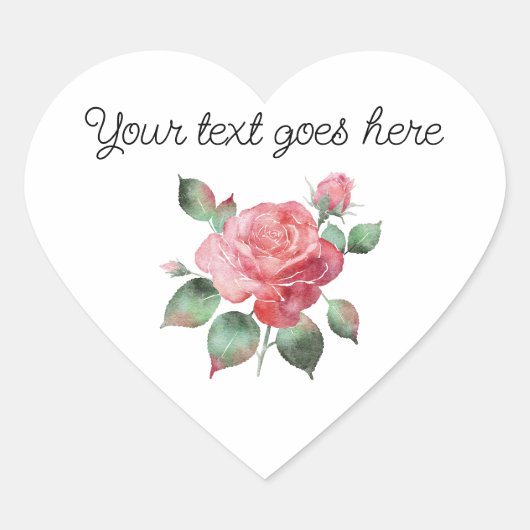 Sticker Cœur Rose précis (Devant)