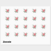 Sticker Cœur Rose précis (Feuille)