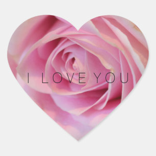 Sticker Cœur Rose rose