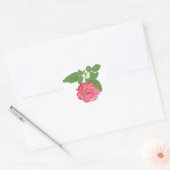 Sticker Cœur Rose rose (Enveloppe)