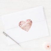 Sticker Cœur Rose rose blanc Zebra Animal (Enveloppe)