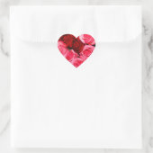 Sticker Cœur Rose, rose et rouge (Sac)