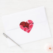 Sticker Cœur Rose, rose et rouge (Enveloppe)