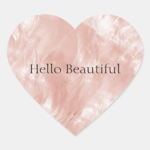 Sticker Cœur Rose rose pâle