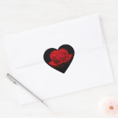 Sticker Cœur Rose rouge (Enveloppe)