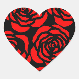 Sticker Cœur rose roux
