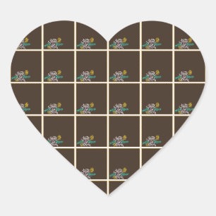 Sticker Cœur Rose Toffee
