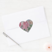 Sticker Cœur Roses d'été Abstraits (Enveloppe)