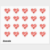 Sticker Cœur Rouge (Feuille)