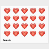 Sticker Cœur Rouge 3D (Feuille)