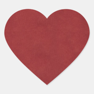 Sticker Cœur Rouge de texture papier Kraft détaillé numéris