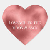 Sticker Cœur Rouge glam chic (Devant)