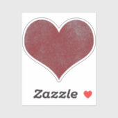 Sticker Coeur rouge mignon (Feuille)