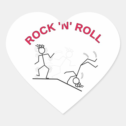 Sticker Cœur Rouleau Rock 'N' (Devant)
