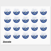 Sticker Coeur Royal Bleu et Blanc (Feuille)