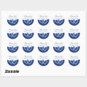 Sticker Coeur Royal Bleu et Blanc (Feuille)