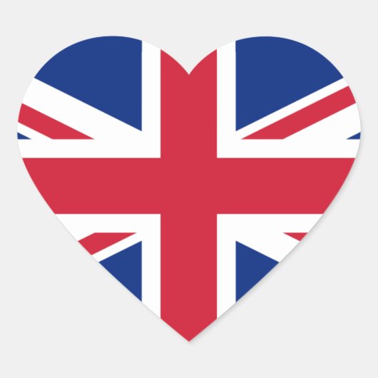 Sticker Cœur Royaume-Uni Union Jack (Devant)