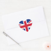 Sticker Cœur Royaume-Uni Union Jack (Enveloppe)