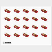 Sticker Cœur Ruby Red Slippers Wizard of Oz Wicked Stickers! (Feuille)