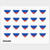 Sticker Cœur Russie Drapeau patriotique (Feuille)