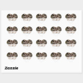 Sticker Cœur Rustic Holiday Love and Joy Pine Cone (Feuille)