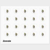 Sticker Cœur Sac à dos à tortues (Feuille)