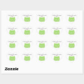 Sticker Cœur Sac à main floral vert mignon (Feuille)
