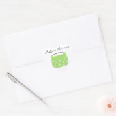Sticker Cœur Sac à main floral vert mignon (Enveloppe)