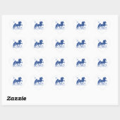 Sticker Cœur Saddlebed Five Gait Floral Blue (Feuille)