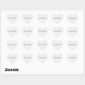 Sticker Cœur Sage Green Heart Pattern Minimal Serif Always (Feuille)