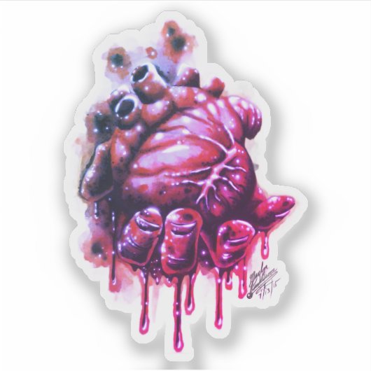 Sticker Coeur Saignant (Devant)