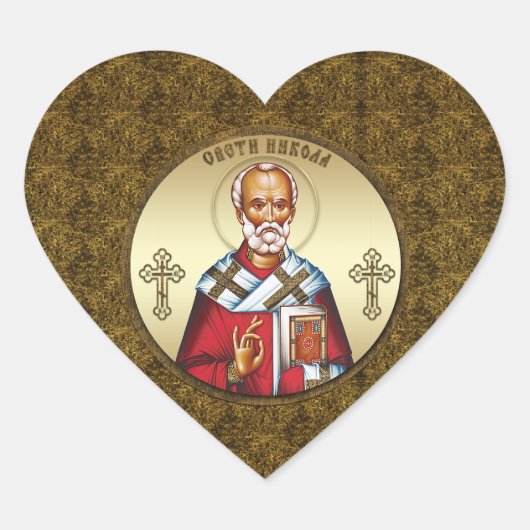 Sticker Cœur Saint Nicolas (Devant)