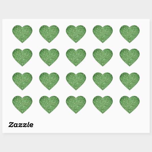Sticker Cœur Saint Patrick’s day scintillant parties scintillan (Feuille)